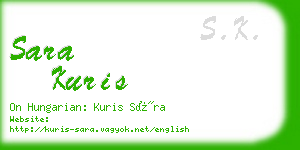 sara kuris business card